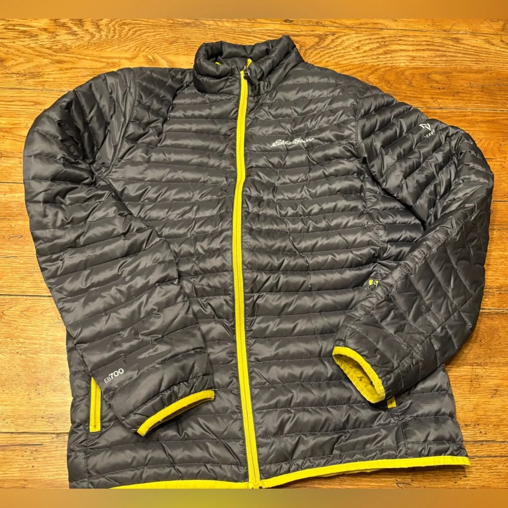 Eddie Bauer Men's Gray Travex EB700 Down lightweight Puffer Gorp Core Jacket M - Picture 2 of 11